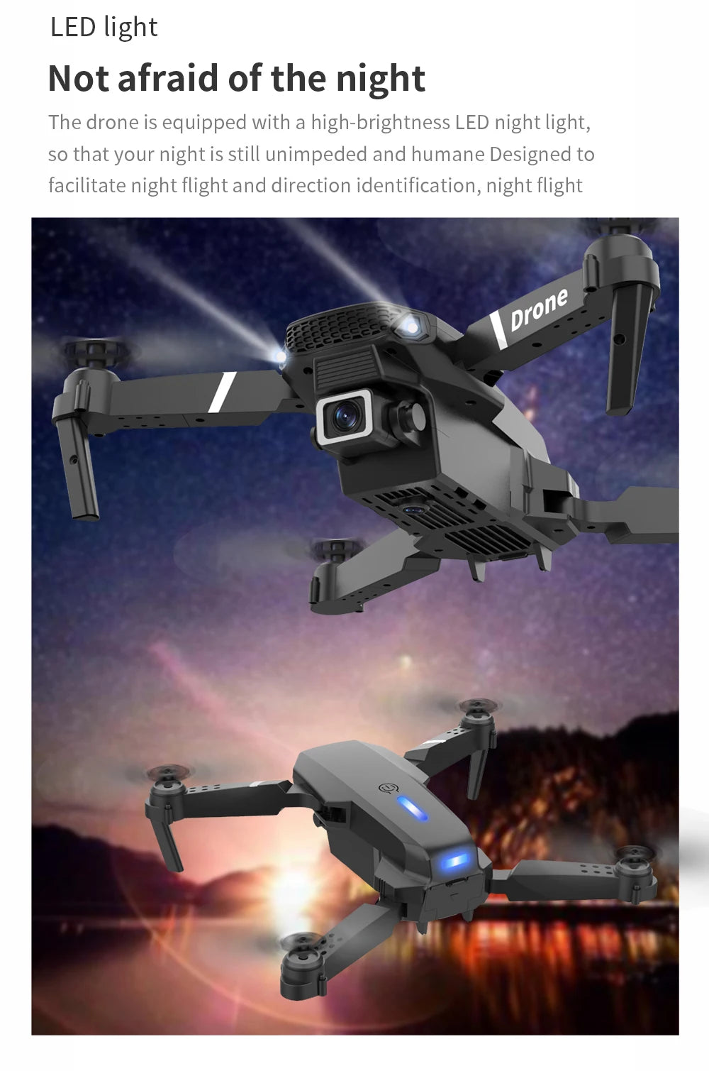 Professional Drone E88 4k wide-angle HD camera