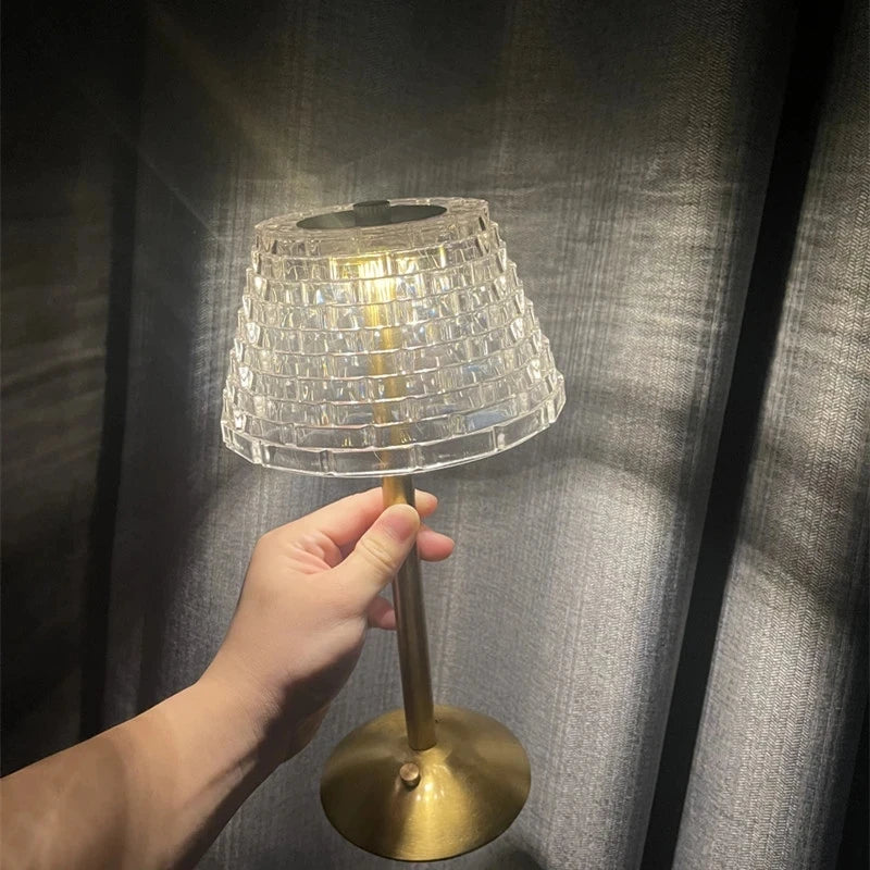 Nordic Crystal Touch Dimming Table Lamp