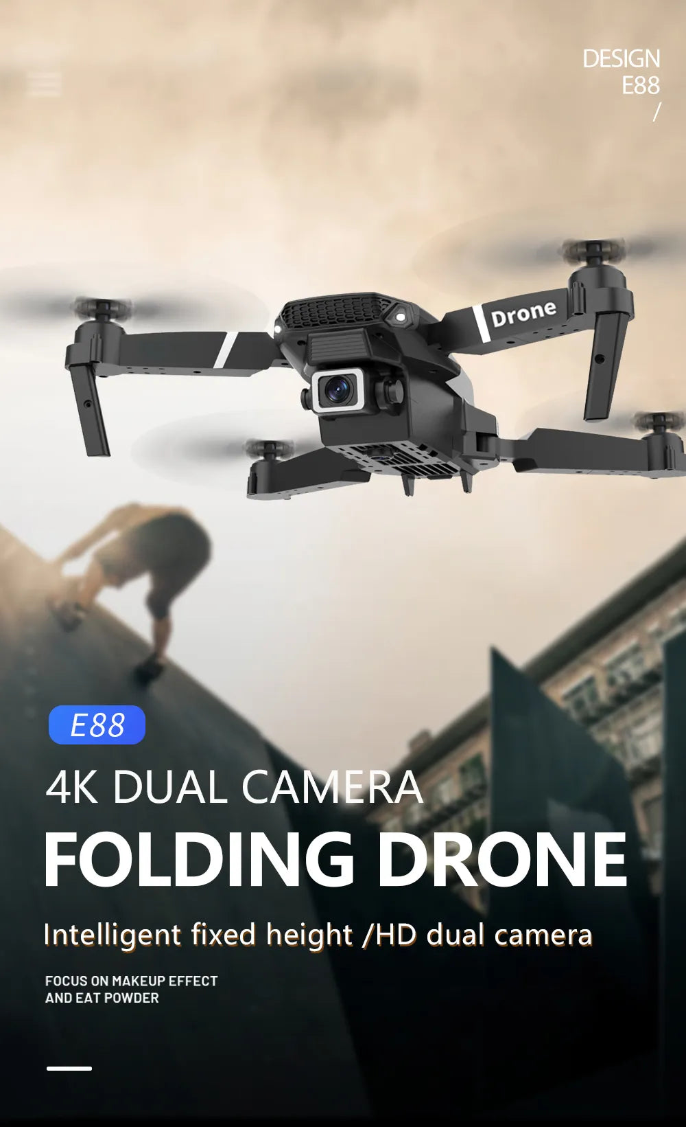Professional Drone E88 4k wide-angle HD camera