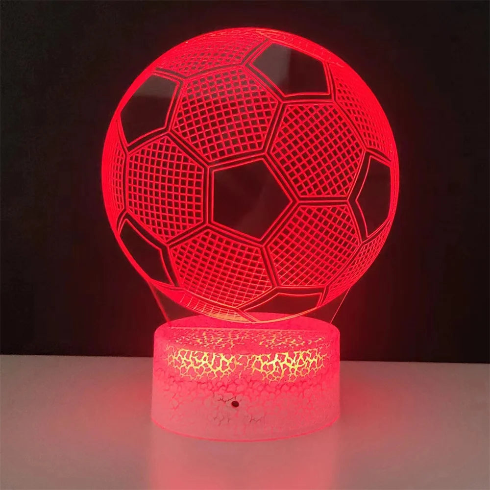 3d Illusion Child Night Light Football Ball Touch Sensor Remote Nightlight for Kids Bedroom Decoration Soccer Table Lamp Gift