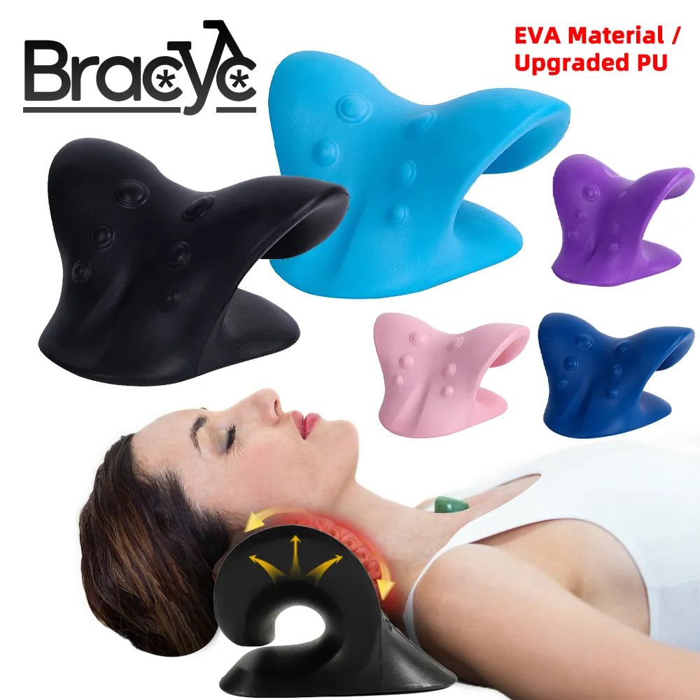 Neck Shoulder Relaxer Cervical Traction Device Chiropractic Pillow