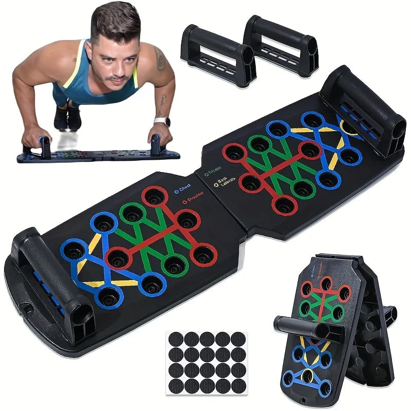 Portable Multifunctional Push-up Board Set With Handles Foldable