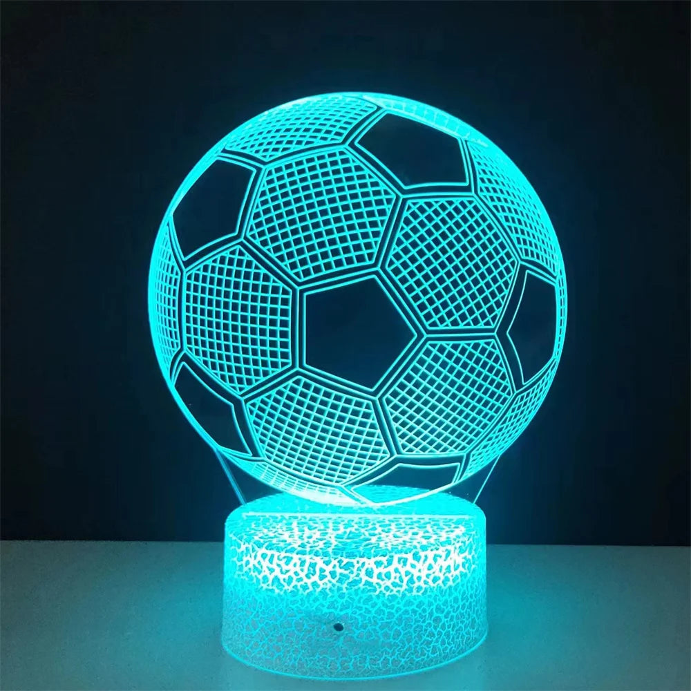 3d Illusion Child Night Light Football Ball Touch Sensor Remote Nightlight for Kids Bedroom Decoration Soccer Table Lamp Gift