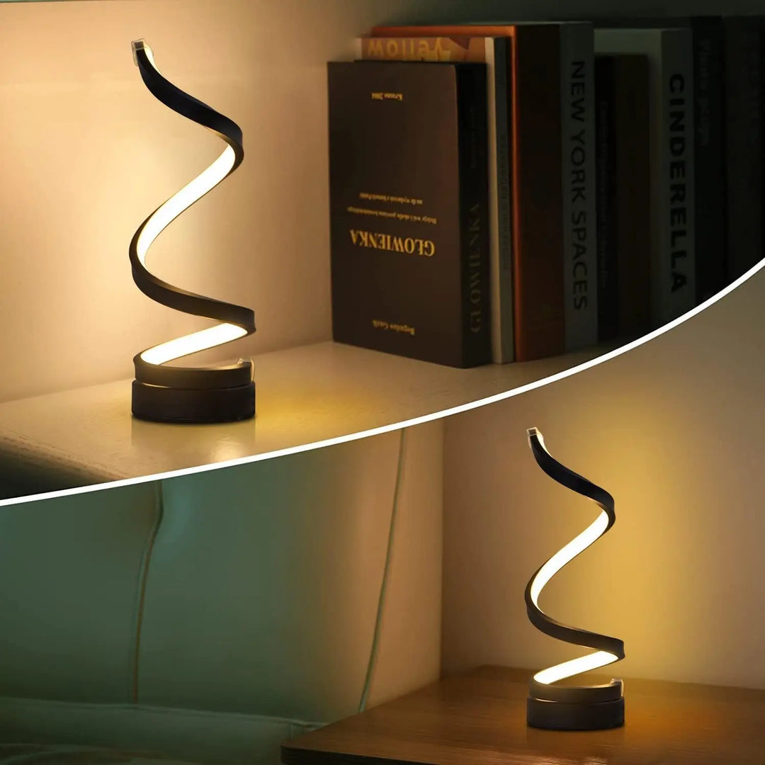 Modern Spiral Dimmable LED Table Lamp